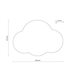 TK Lighting Væglamper|Væglamper > Cloud væglampe, blå, stål, indirekte lys, 38 x 27 cm