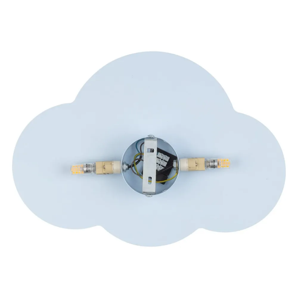 TK Lighting Væglamper|Væglamper > Cloud væglampe, blå, stål, indirekte lys, 38 x 27 cm