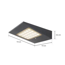 CMD Solcelle Lampe Med Sensor|Solcellelamper > 9019 udendørs LED-væglampe, solceller, sensor