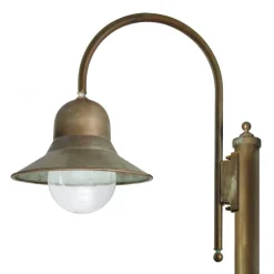Lygtepæle ^ Moretti Luce 270 cm høj Felizia stolpelampe i antik messing
