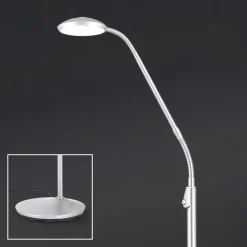 ORION Gulvlamper|Gulvlamper > Cobra LED-gulvlampe 1 lyskilde, nikkelfarvet