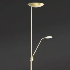Gulvlamper|Gulvlamper ^ ORION Cobra LED-uplight med læselampe i messing