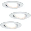 Paulmann Loftlamper|Loftlamper > Coin Slim 3-sæt LED-indbygningsspot, hvid IP23