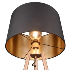 Reality Leuchten Gulvlamper|Gulvlamper > Colette gulvlampe, trebenet fod, kaffe/sort
