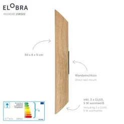 Elobra Væglamper > Colombia LED-væglampe, eg natur