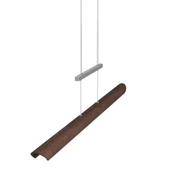 Pendellamper ^ Elobra Colombia S LED-pendellampe, nøddetræ