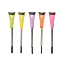 Solcellelamper|Udendørs Spot ^ Näve Colorato - farverig LED solcelle jordspyd 5 sæt