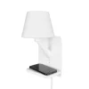 Trio Lighting Væglamper > Comfort væglampe, mat hvid, metal, stik, E14