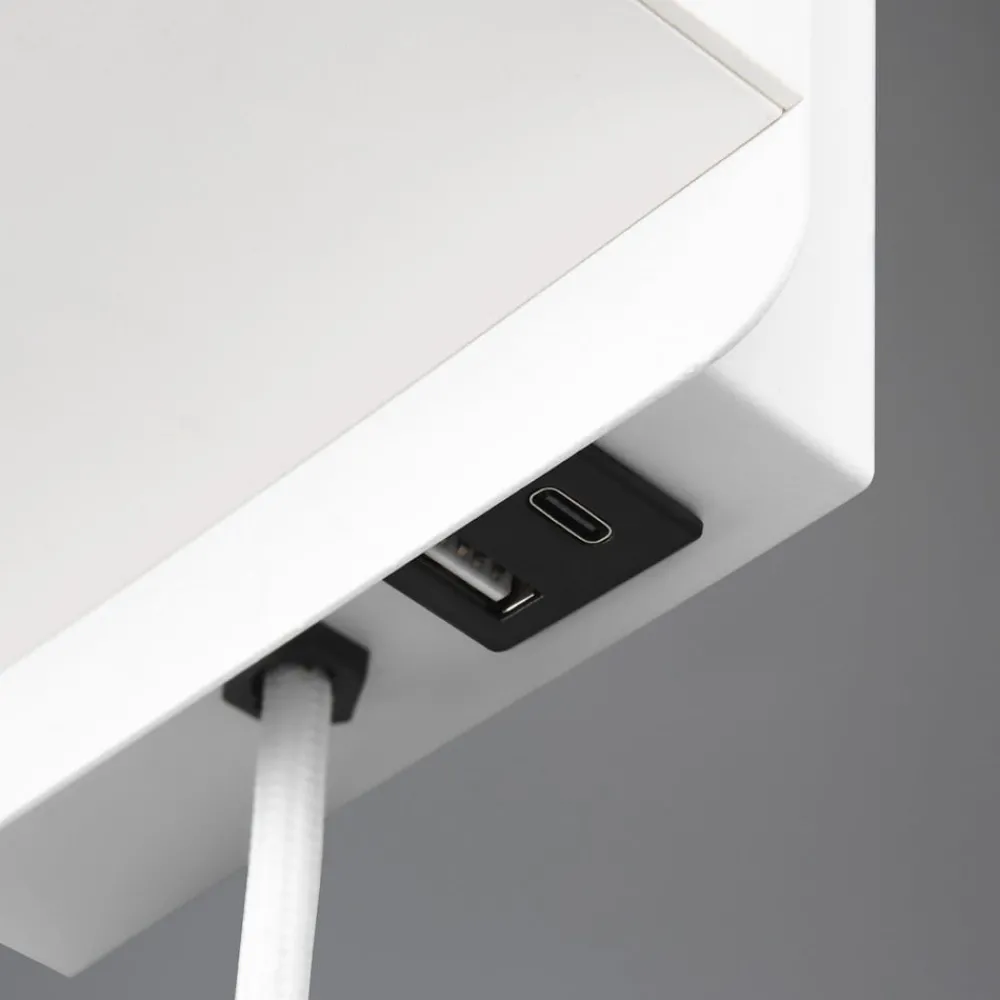 Trio Lighting Væglamper > Comfort væglampe, mat hvid, metal, stik, E14