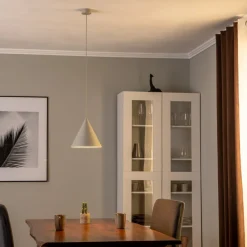 Pendellamper|Pendellamper ^ TK Lighting Cono pendel, enkeltlys, Ø 25 cm, beige