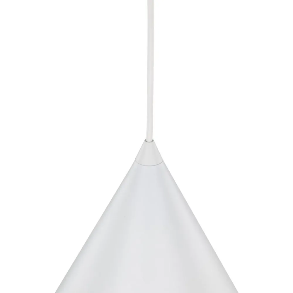 TK Lighting Pendellamper|Pendellamper > Cono pendel, hvid, Ø 25 cm, stål, enkelt lys