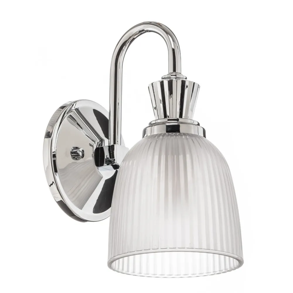 Væg- Og Spejllamper|Væglamper ^ KICHLER Cora LED-væglampe t. badev., glasskærm, 1 lyskilde