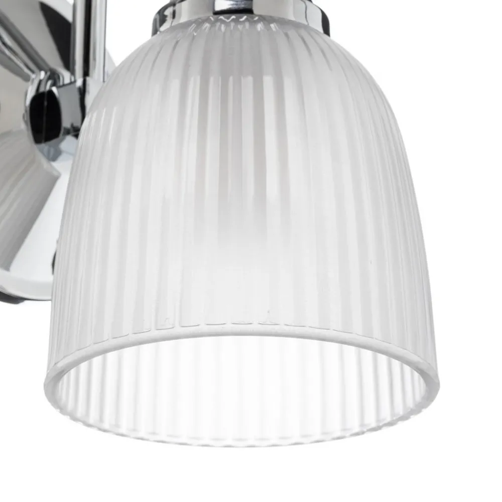 Væg- Og Spejllamper|Væglamper ^ KICHLER Cora LED-væglampe t. badev., glasskærm, 1 lyskilde