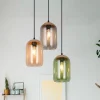 Trio Lighting Pendellamper > Cork hængelampe, flerfarvet, Ø 30 cm, 3 lyskilder, glas/kork