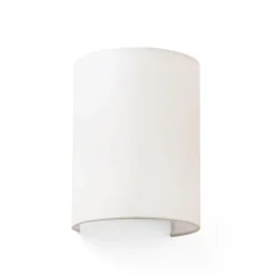 Væglamper|Væglamper ^ FARO BARCELONA Cotton væglampe, buet, 20 x 15 cm, beige