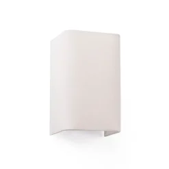 Gang|Væglamper ^ FARO BARCELONA Cotton væglampe, kantet, 20 x 12 cm, beige