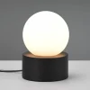 Bordlamper ^ Reality Leuchten Countess bordlampe, opalglas, metalfod i sort