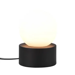 Bordlamper ^ Reality Leuchten Countess bordlampe, opalglas, metalfod i sort