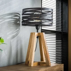Zijlstra Pendellamper|Bordlamper > Crossround-bordlampe med trefod i træ