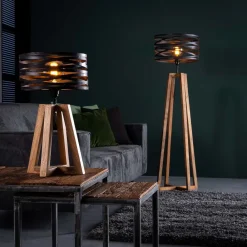 Zijlstra Pendellamper|Bordlamper > Crossround-bordlampe med trefod i træ