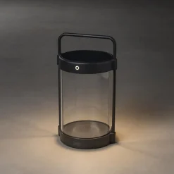 Solcellelamper ^ Konstsmide Crotone LED-solcellelygte, kan dæmpes, USB