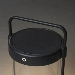 Solcellelamper ^ Konstsmide Crotone LED-solcellelygte, kan dæmpes, USB
