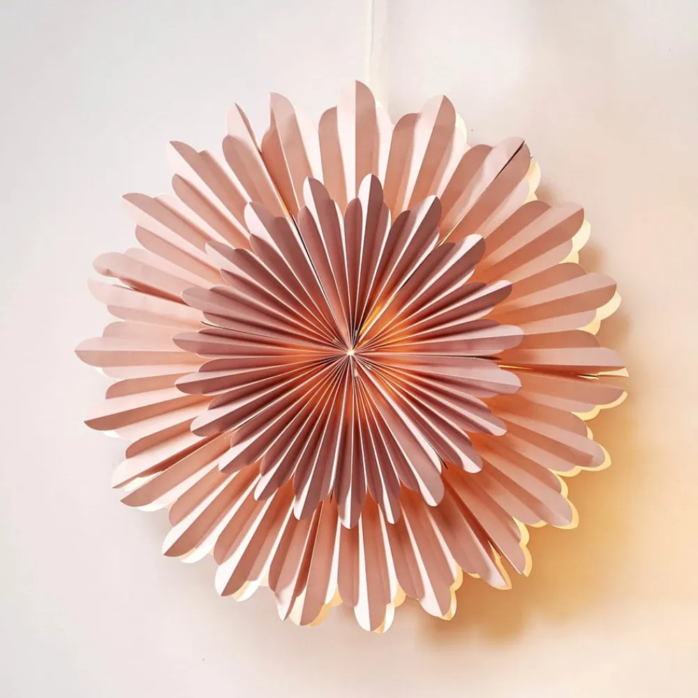 STAR TRADING Dekorationsbelysning|Julepynt > Crystal dekostjerne, papir, uden fatning, pink