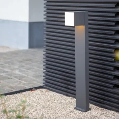 LUTEC Gadebelysning > Cuba LED-gadelampe, 1 lyskilde, antracit, 3.000 K