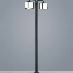 Trio Lighting Lygtepæle > Cubango LED-lygtepæl med to kubeformede skærme