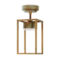 Moretti Luce Udendørs Loftlamper > Cubic 3373 LED udendørs loftlampe, messing/opal