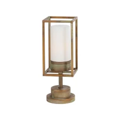 Moretti Luce Sokkellamper > Cubic³ 3369 sokkellampe antik messing/opal