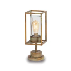 Moretti Luce Sokkellamper > Cubic³ 3369 sokkellampe antik messing/klar