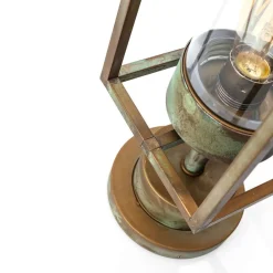 Moretti Luce Sokkellamper > Cubic³ 3369 sokkellampe antik messing/klar