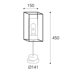 Moretti Luce Sokkellamper > Cubic³ 3369 sokkellampe antik messing/klar