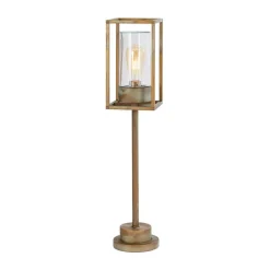 Moretti Luce Gadebelysning > Cubic³ 3370 væglampe antik messing/klar