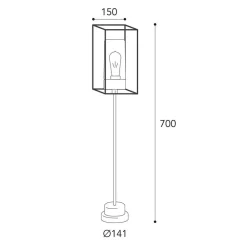 Gadebelysning ^ Moretti Luce Cubic³ 3370 væglampe antik messing/opal