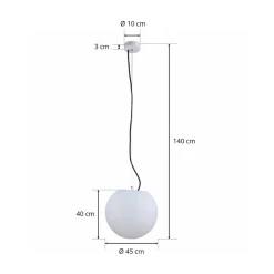 Udendørs Pendellamper ^ Nowodvorski Lighting Cumulus pendel til udendørs brug, Ø 45 cm