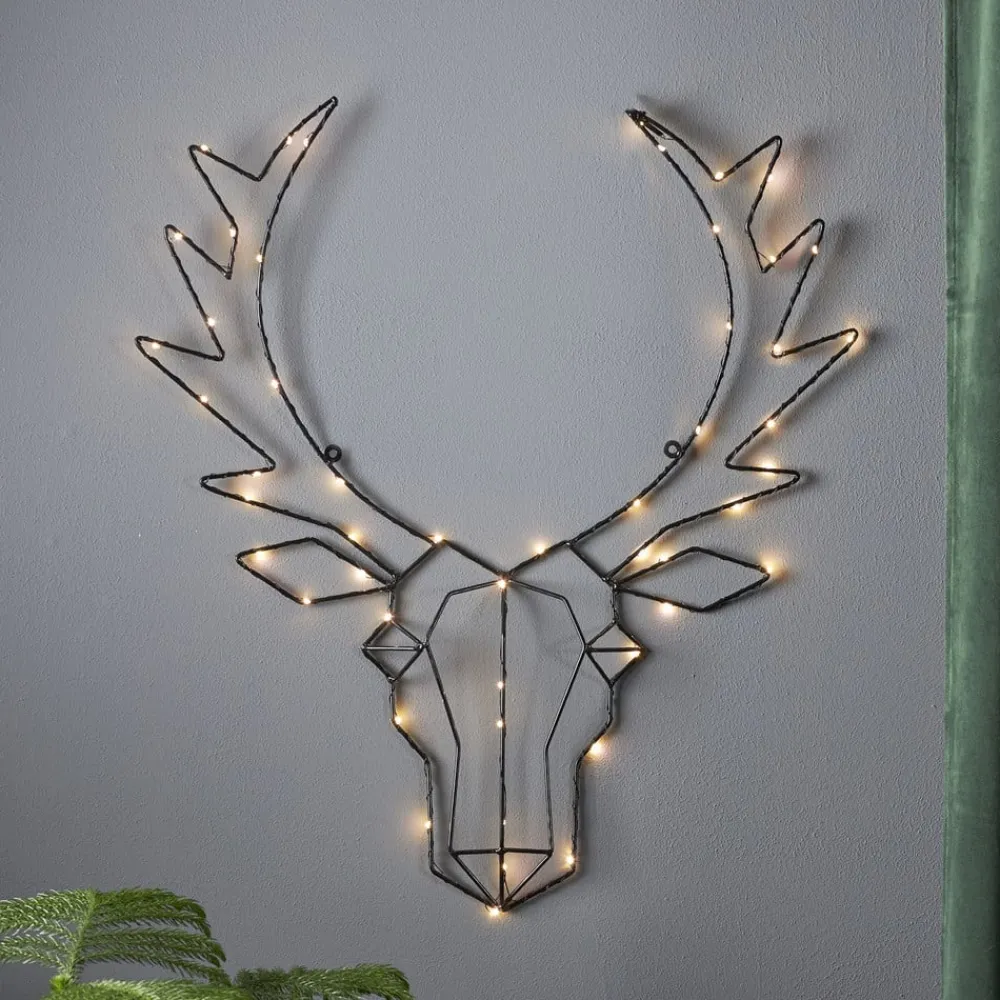 Dekorationsbelysning|Julepynt ^ STAR TRADING Cupid LED-dekorationslampe, rensdyrhoved