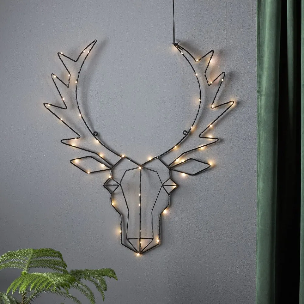 Dekorationsbelysning|Julepynt ^ STAR TRADING Cupid LED-dekorationslampe, rensdyrhoved