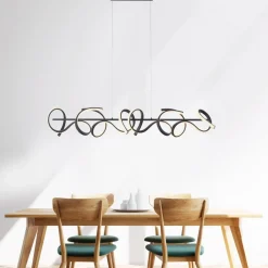 JUST LIGHT. GmbH Pendellamper|Pendellamper > Curls LED-hængelampe, sort, metal, 99 cm lang, dæmpbar
