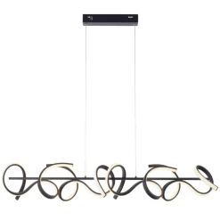 JUST LIGHT. GmbH Pendellamper|Pendellamper > Curls LED-hængelampe, sort, metal, 99 cm lang, dæmpbar