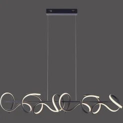 JUST LIGHT. GmbH Pendellamper|Pendellamper > Curls LED-hængelampe, sort, metal, 99 cm lang, dæmpbar