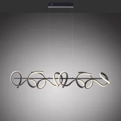 JUST LIGHT. GmbH Pendellamper|Pendellamper > Curls LED-hængelampe, sort, metal, 99 cm lang, dæmpbar
