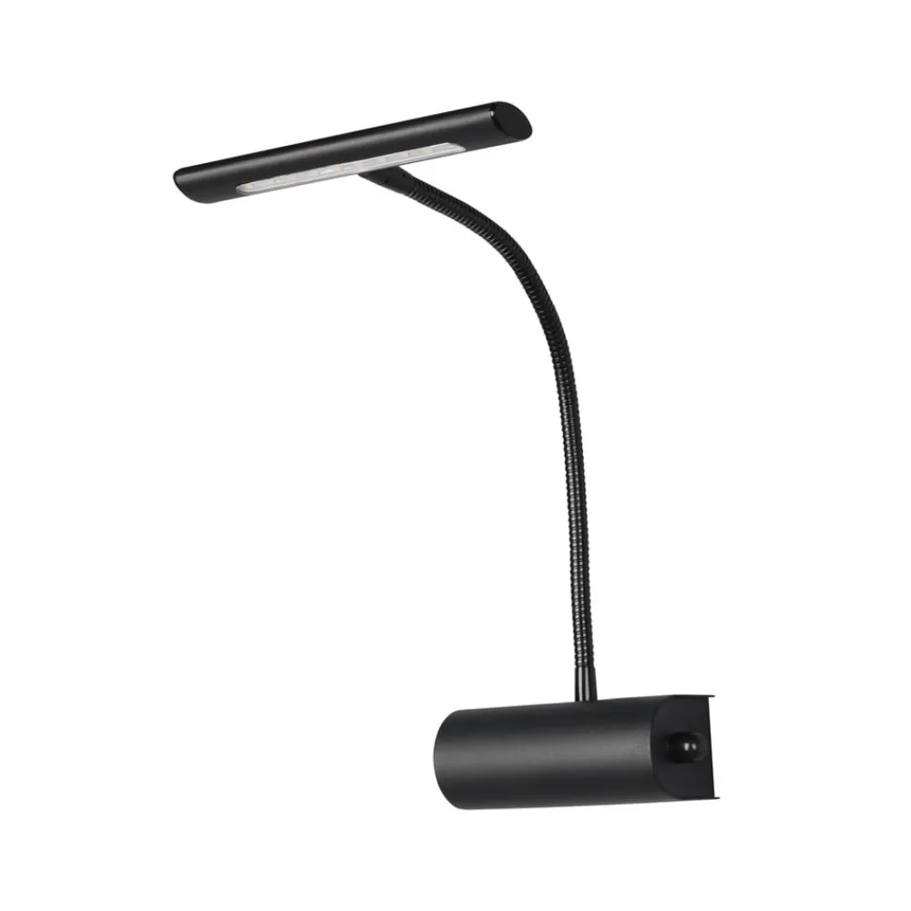 Væglamper|Væglamper ^ Trio Lighting Curtis væglampe med fleksibel arm, dæmpbar, sort