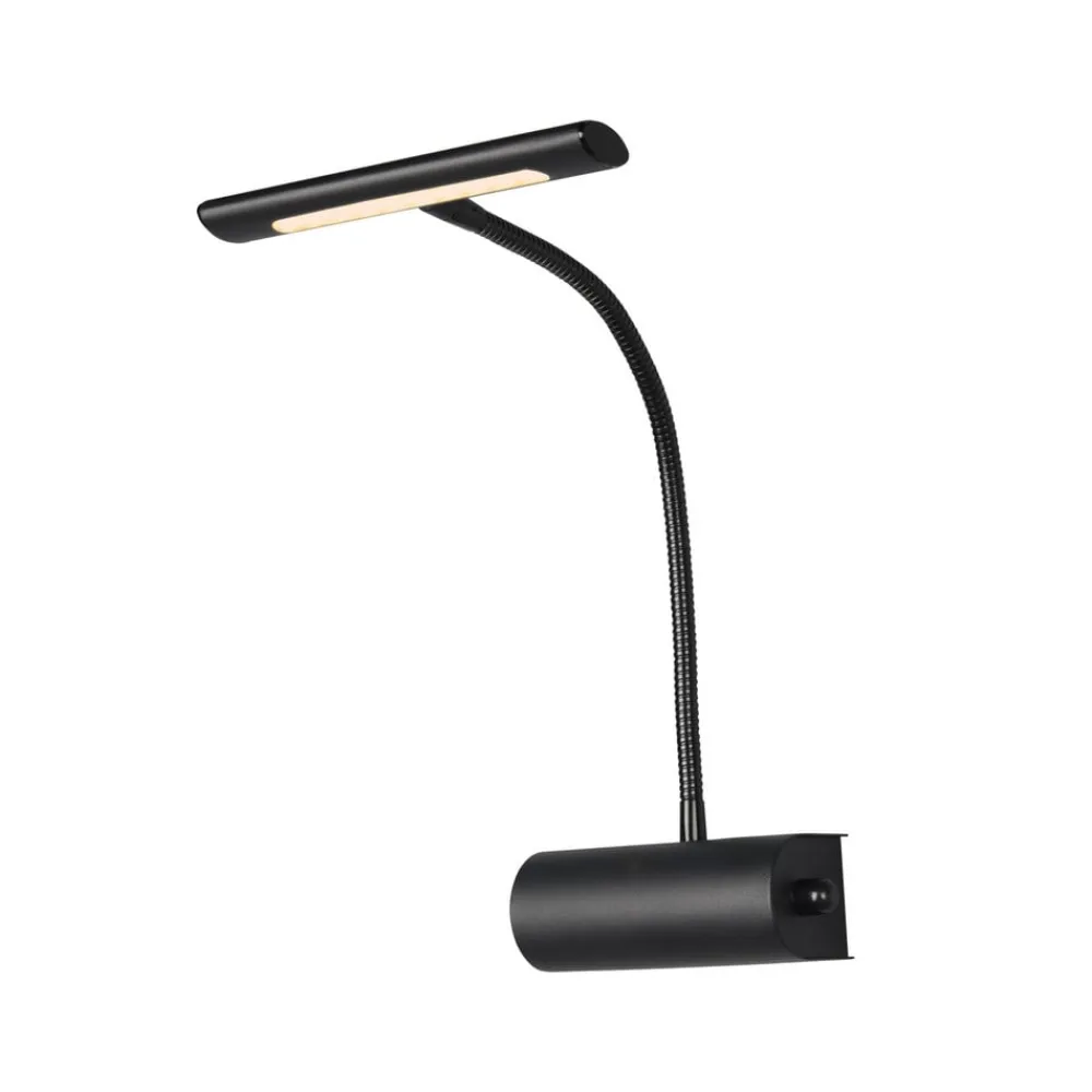 Væglamper|Væglamper ^ Trio Lighting Curtis væglampe med fleksibel arm, dæmpbar, sort