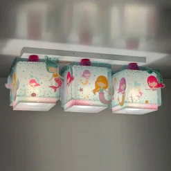 Dalber Loftlamper > Mermaids loftlampe, havfruer, 3 lyskilde