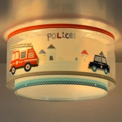 Dalber Loftlamper > Police loftlampe, blå/hvid, Ø 33 cm