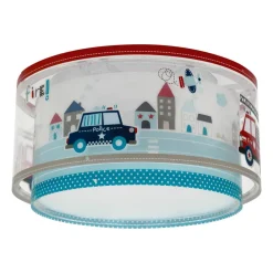 Dalber Loftlamper > Police loftlampe, blå/hvid, Ø 33 cm