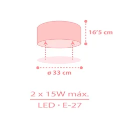 Loftlamper ^ Dalber Star Light loftslampe til børn, pink