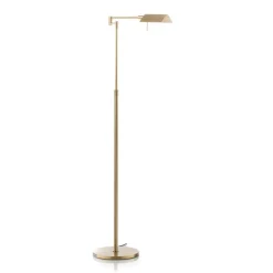 Gulvlamper|Gulvlamper ^ Knapstein Danuta justerbar LED-gulvlampe, mat messing